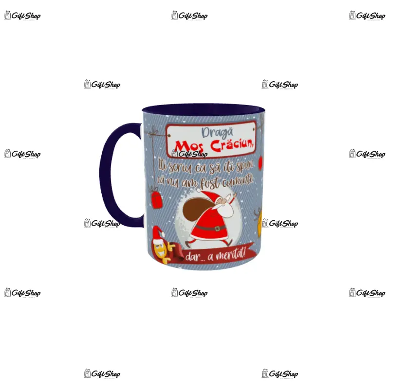 Draga mos craciun, cana ceramica, 330ml, model cgs1707